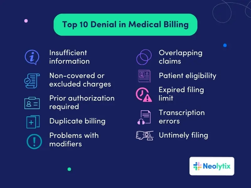 top 10 denials in medical billing